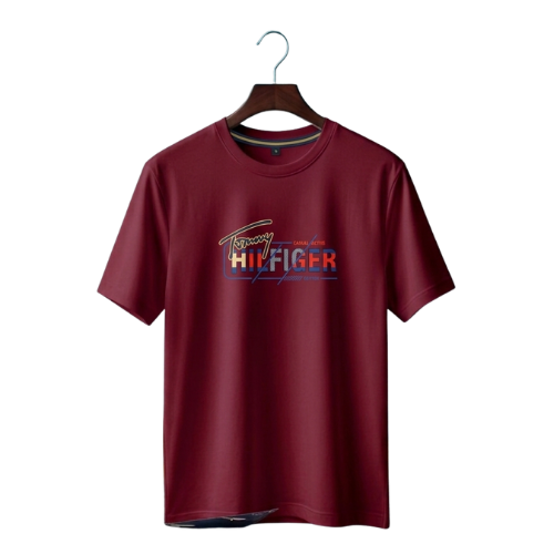 4 Premium Maroon Dry Fit T-Shirt – Export Quality China Fabric - Image 1